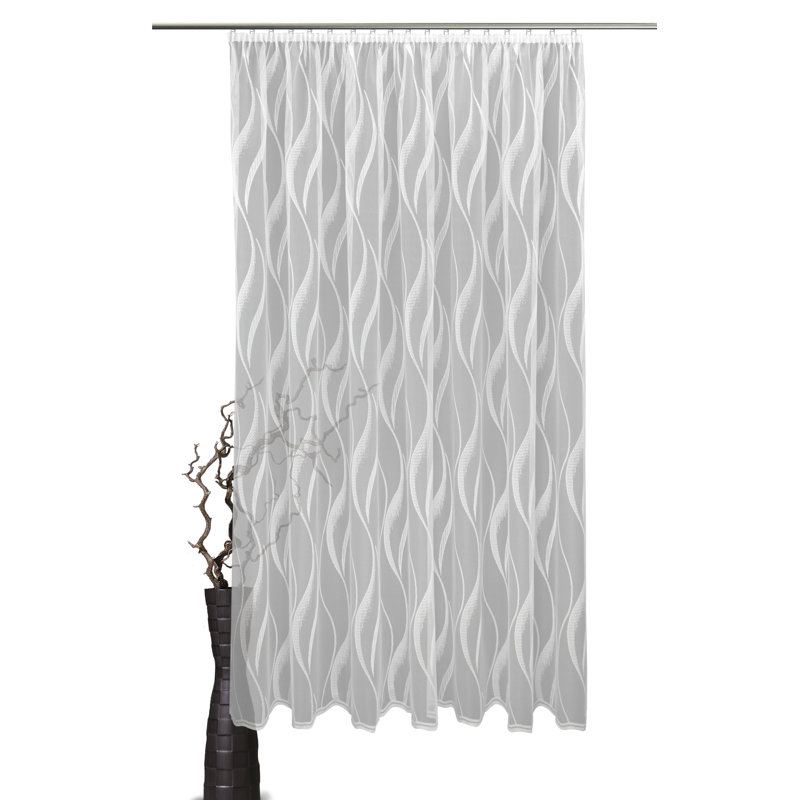Hamza Semi Sheer Curtain Single Panel, 600cm W x 245cm D