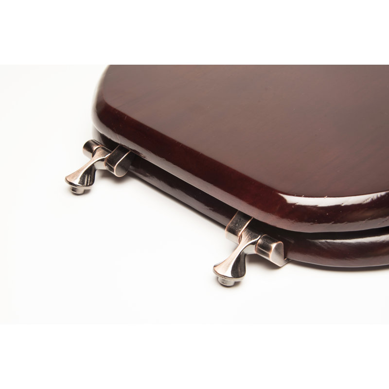 Round Toilet Seat and Lid, Mahogany, Oil Rubbed Bronze