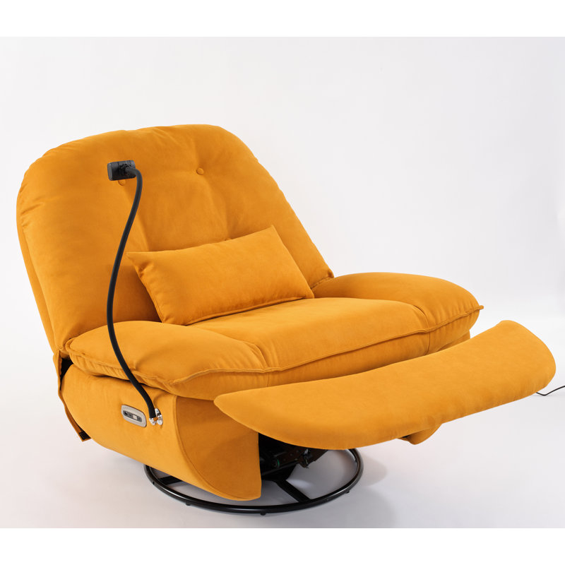 Canapé inclinable et pivotant à 360 degrés Rhowyn Power, 100 % polyester orange