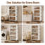 5-Tier Plastic Storage Bins with Wheels