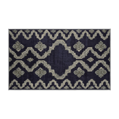 Machine Washable Purple Area Rug