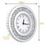 Horloge miroir ronde argentée