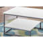 Table 3 pièces - Table basse en stratifié blanc avec tables de bout en métal gris style 3 pièces élégantes et modernes et 2 rangements supplémentaires