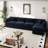 Modern Chenille Loveseat Sofa Couch With Ottoman-506217871-506217868