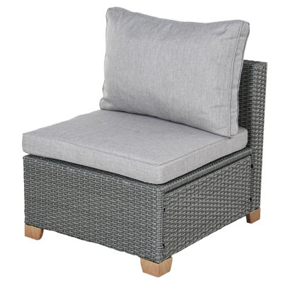 Meta Wicker Armless Sofa