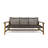Outdoor Acacia Wood Wicker 3 Seater Sofa, Patio Furniture Conversation Set For Backyard-1149457615
