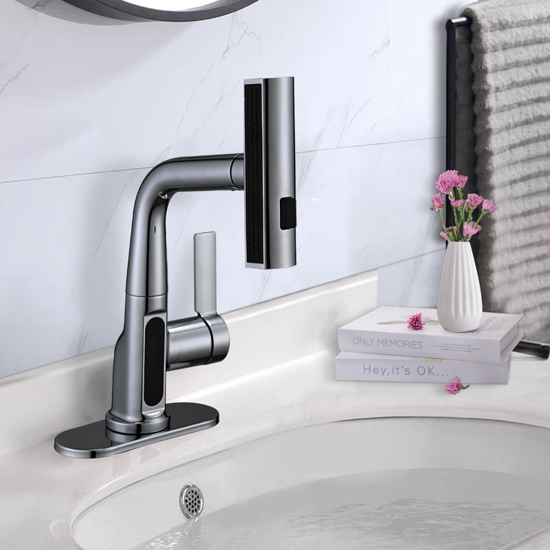 Single-handle Bathroom Faucet, Stainless Steel