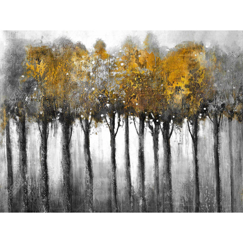 Gray Trees Landscapes Twin Duvet Cover | Illuminated Forest