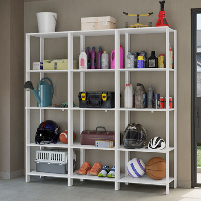  Armoire de rangement pour garage avec 15 tablettes ouvertes L 70 po