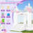 8.46' X 5.84' White Bounce House With Slide