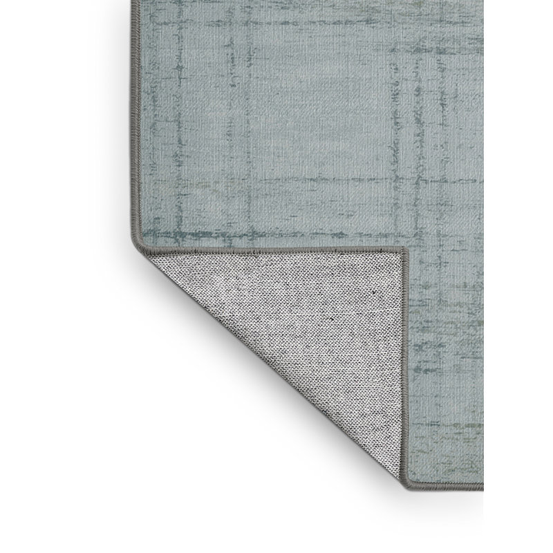 Tapis abstrait gris lavable à la machine, Carré 3 pi