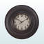 Horloge murale, horloge murale ronde 20 po, brun antique, transitionnel