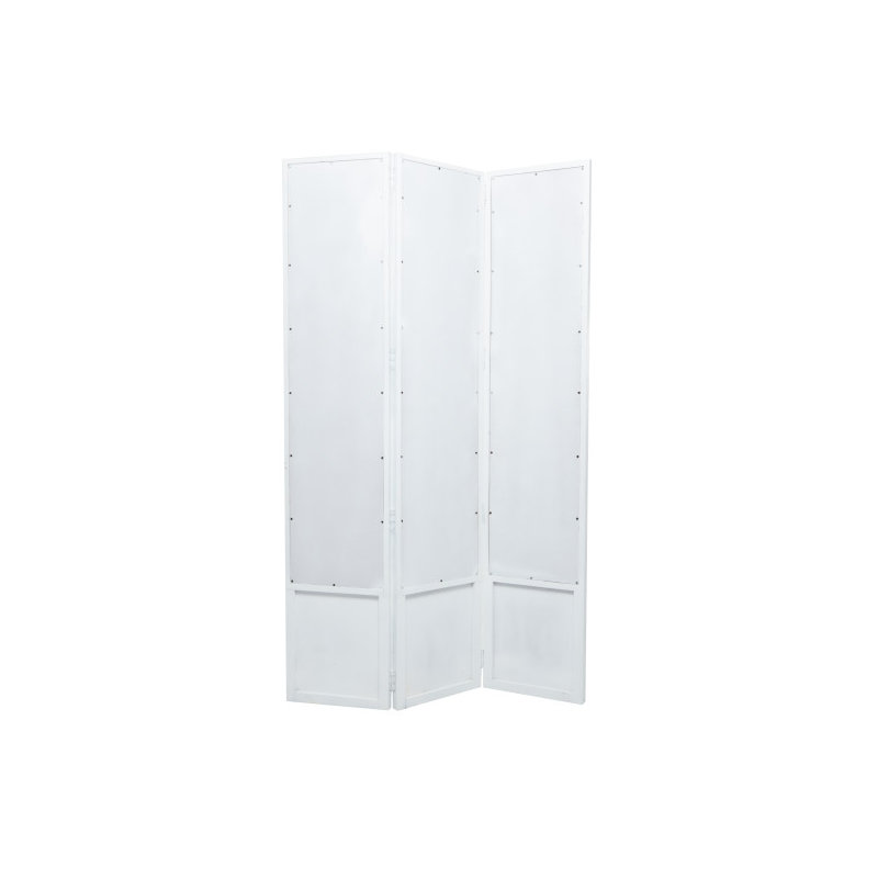 Paravent en pin French Country, Blanc