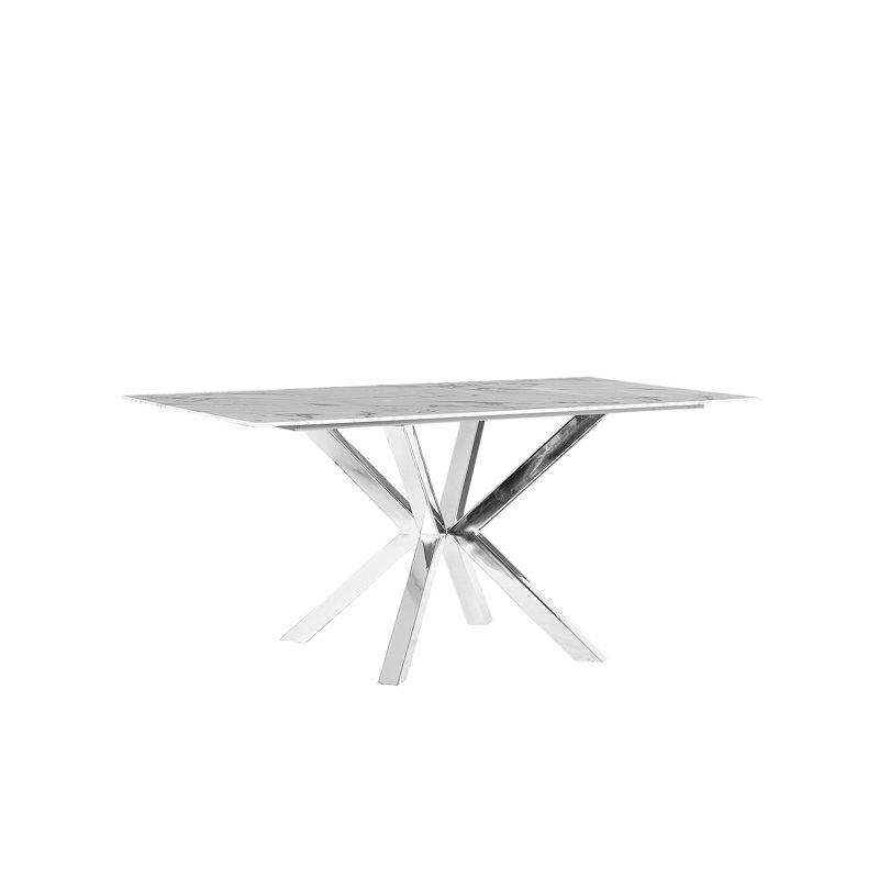 Ayres Glass Top Metal Base Dining Table