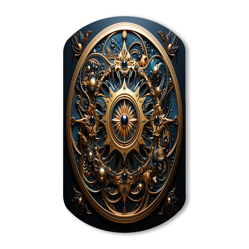 «Alnisha - Abstract Botanicals Cylinder Shape Assymterical Metal, art mural, H 31 po x l 19 po