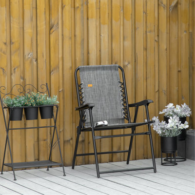 Outdoor Bungee Sling Chair W/ Armrests