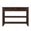 Console avec 2 tiroirs de rangement et 2 tablettes à niveaux, buffet en bois massif de style Mid-Century pour le salon et l'entrée