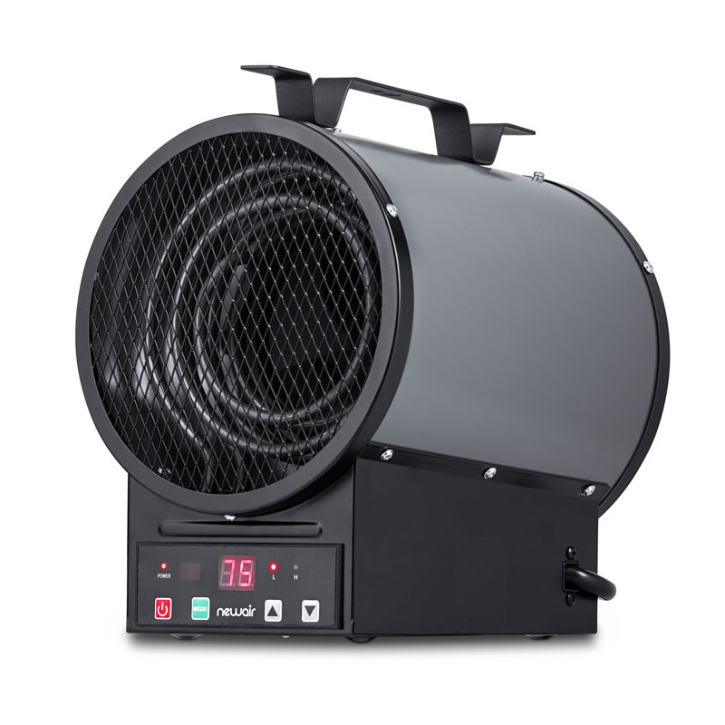 Gray 4800W Electric Garage Heater with Thermostat and Automatic Shut-off