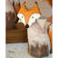  Figurines de renard en fer et bois faites à la main - ensemble de 2 art écologique de 12 po de hauteur