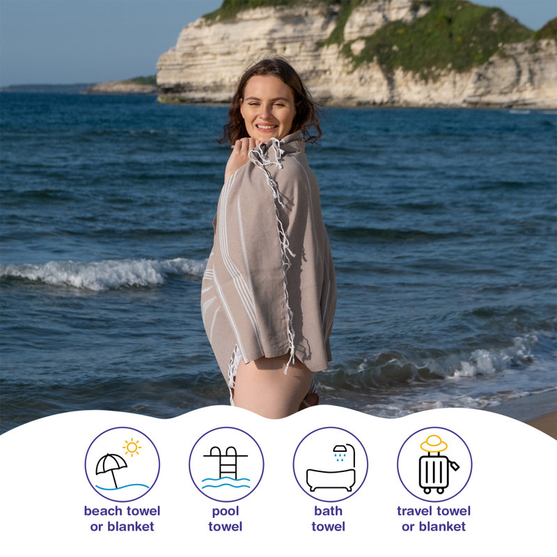 Ensemble de serviettes de plage Dayanara, Light Brown