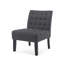 Chaise d'appoint rembourrée moderne en tissu pour salon / chambre à coucher / salle à manger, ensemble de 2