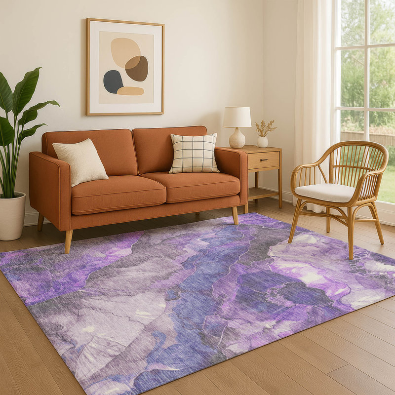 Tapis floral de qualité supérieure lavable à la machine Chelston AMF1864, Rectangle 10 pi x 14 pi