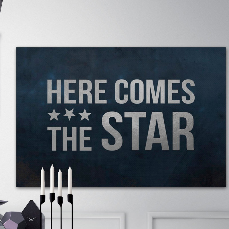 Here Comes the Star 1 Piece Wrapped Canvas Wall Art, 76cm H x 114cm W x 3.81cm D