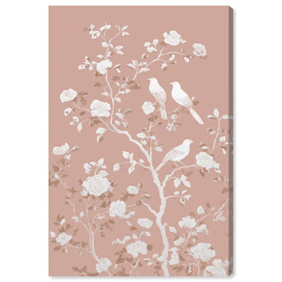 «Blush Chinoiserie I», reproduction d'art sur toile par Art Remedy, tendue sur châssis, 24 x 36