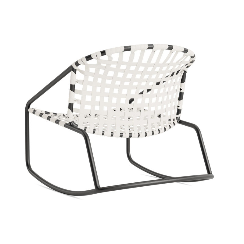Kantan Outdoor Lounge Chair, Textured Pewter/White Lite