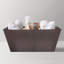 Plateau de toilette en acier inoxydable martelé avec finition bronze huilé pour un décor de salle de bain élégant-82853799