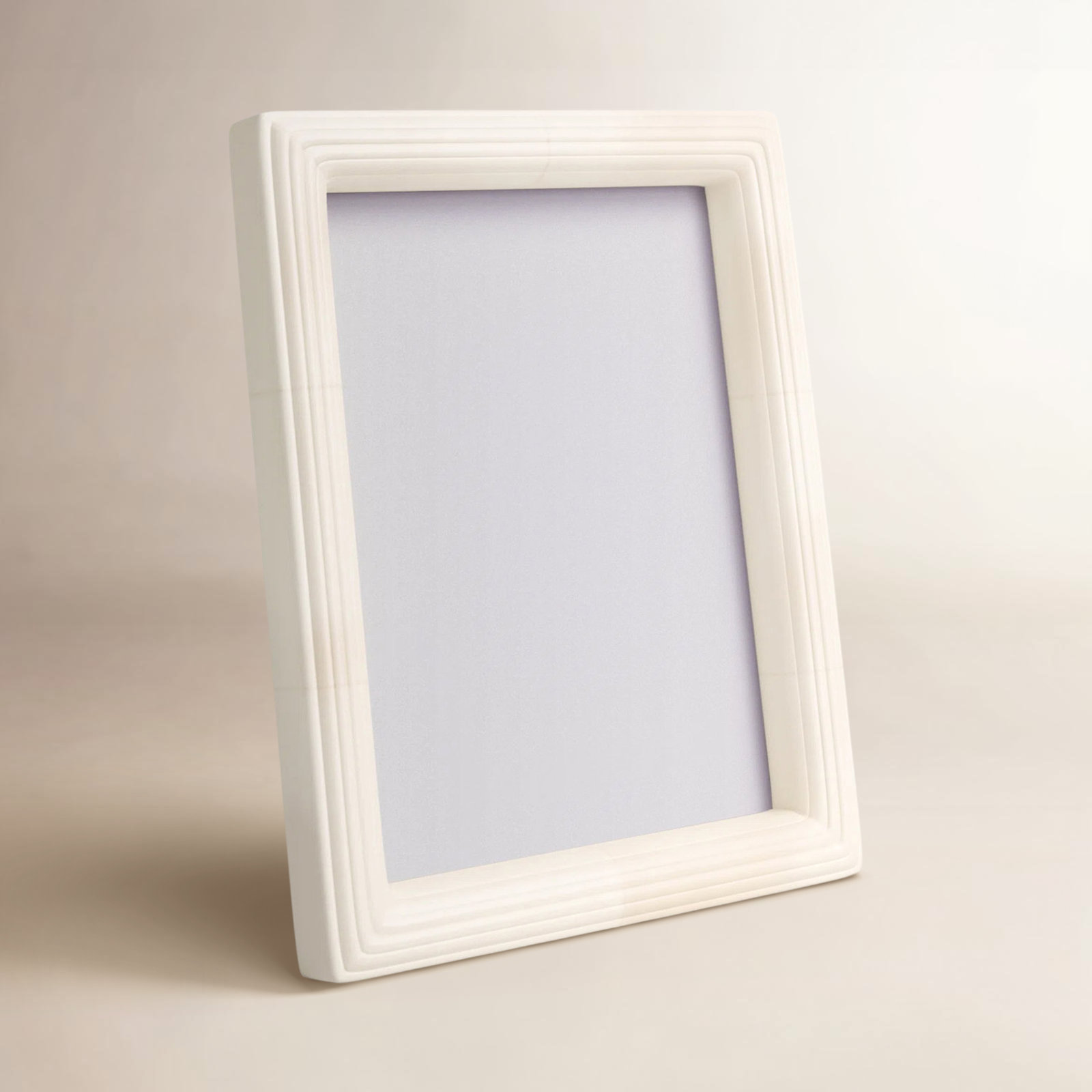 Zuriah Bone Matte Picture Frame, 4" x 6", White