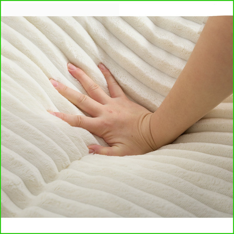 Méridienne surdimensionnée à 4 vitesses avec l 54,75 po et 2 coussins, beige | Velours côtelé | Bois massif
