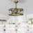 Small Low Profile Enclosed Modern Revrersible Bladeless Ceiling Fan With Lights 20'' Caged Ceiling Fan With Light For Bedroom