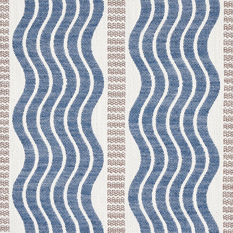 Sina Stripe Fabric, Blue