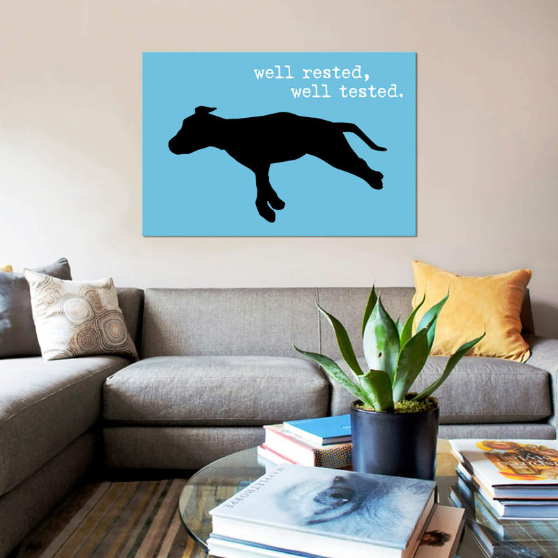 «Well Rested III» par Dog is Good and Cat is Good - reproduction d'art sur toile tendue avec châssis, Pas de tapis