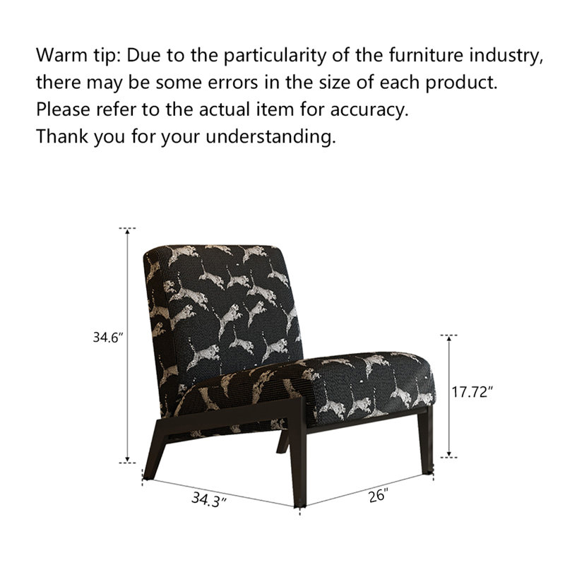 Chaise longue en tissu jacquard de style rétro, convenant au salon et au balcon