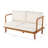 Bluffton 2-Piece Outdoor Acacia Wood Conversation Set with Cushion & Slatted Top