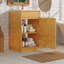 Meuble-lavabo de 20 po avec lavabo en céramique, ensemble de meuble-lavabo simple autoportant avec porte à fermeture douce, tablette réglable, style maison de campagne