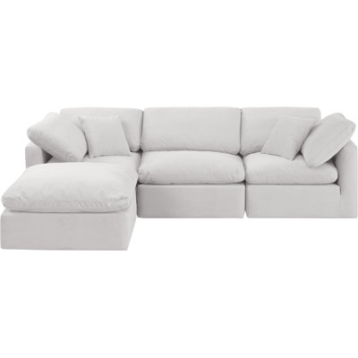 Itala Velvet L-Shaped Sectional Reversible