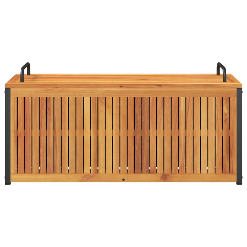 Acacia Solid Wood/Metal Cabinet Deck Box, 20.9" H x 43.3" W x 17.7" D
