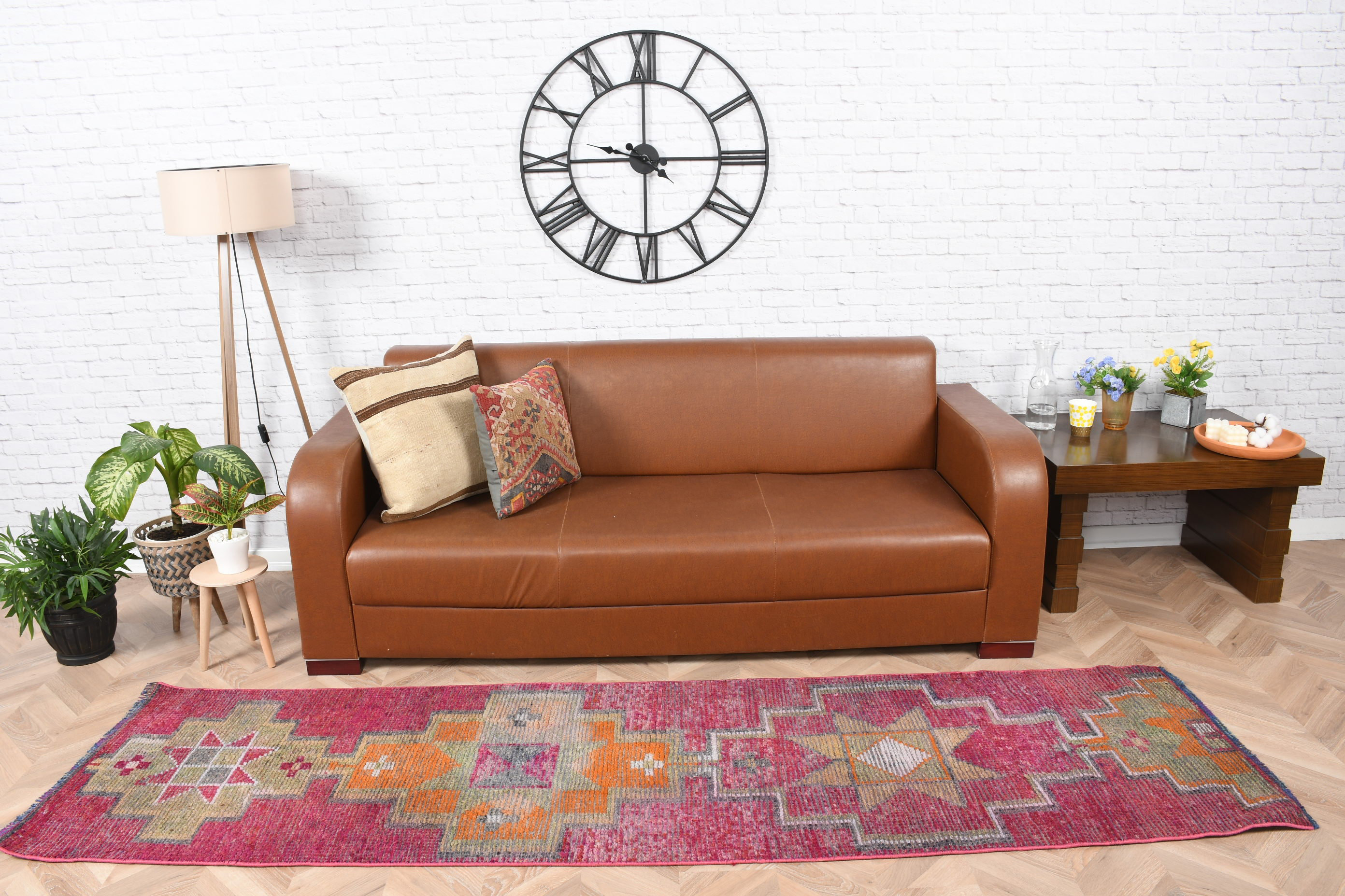 Foundry Select Handmade Turkish Runner Rug in Boho Style for Hallway ...