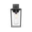 Lanterne murale d'extérieur en verre grainé noir Jadine-392242773