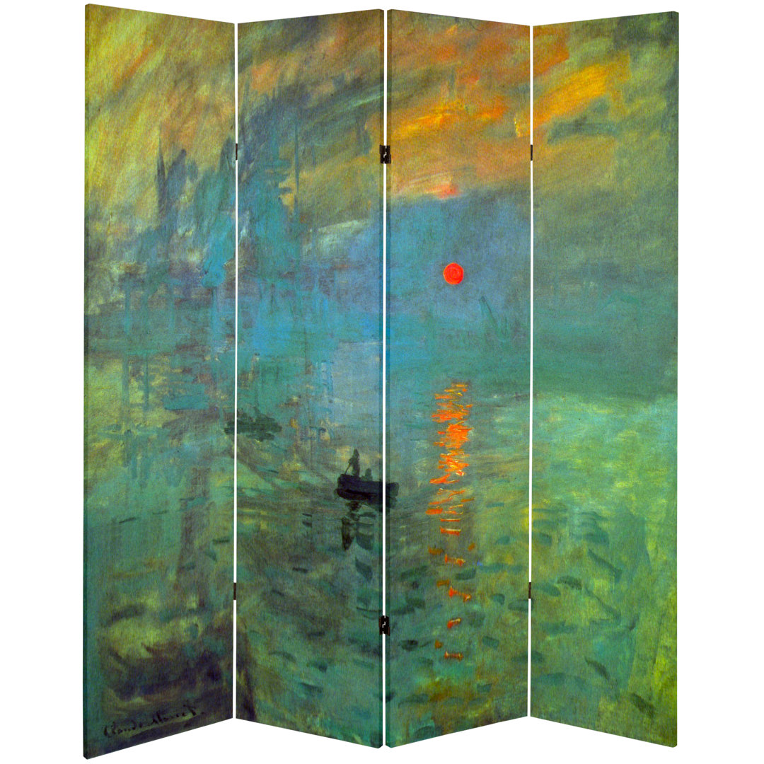 Plante Monet Impressionist Art Canvas Room Divider Winston Porter 