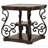 2-Shelf Glass Top End Table