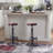 Analeesa Swivel Upholstered Adjustable Height Counter Stool with Metal Frame-993861479