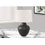 Lighting, H 26 po, lampe de table, métal noir, abat-jour ivoire / crème, transitionnel