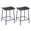 Tabouret de bar capitonné en cuir 24 po Reza-1969150510
