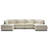 Modern Modular Cloud Sectional Sofa Corduroy Sofa With Double-layer Upholstered Deep Seat And Movable Ottoman-1889968886