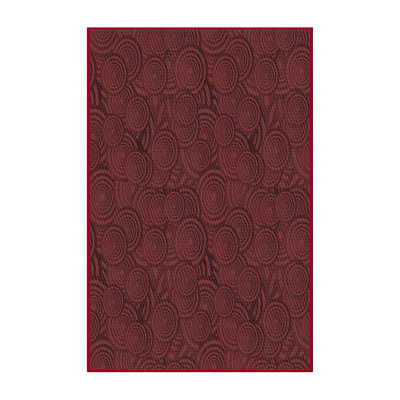 Tapis abstrait en laine rouge
