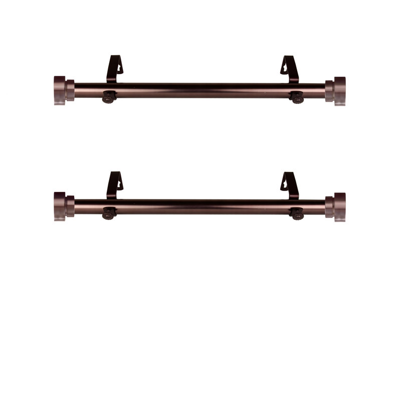 Tringle à rideaux simple réglable 1 "Ishee 12" à 20 ", Bronze
